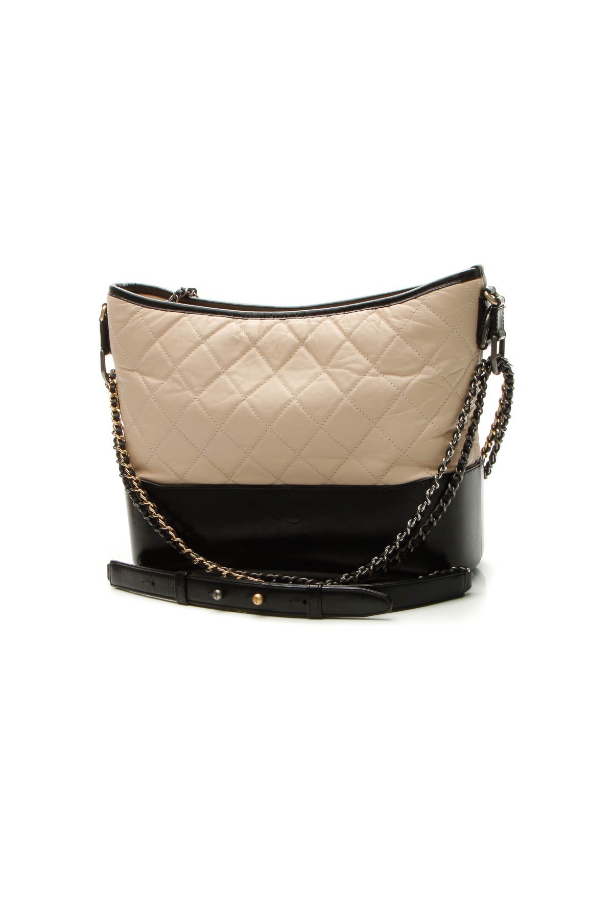 Gabrielle Medium Hobo Bag - Beige/Black