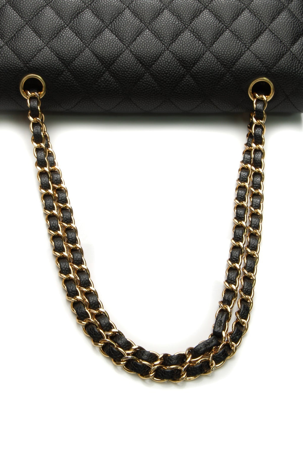 Classic Medium Double Flap Bag - Black Caviar