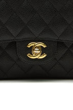 Classic Medium Double Flap Bag - Black Caviar