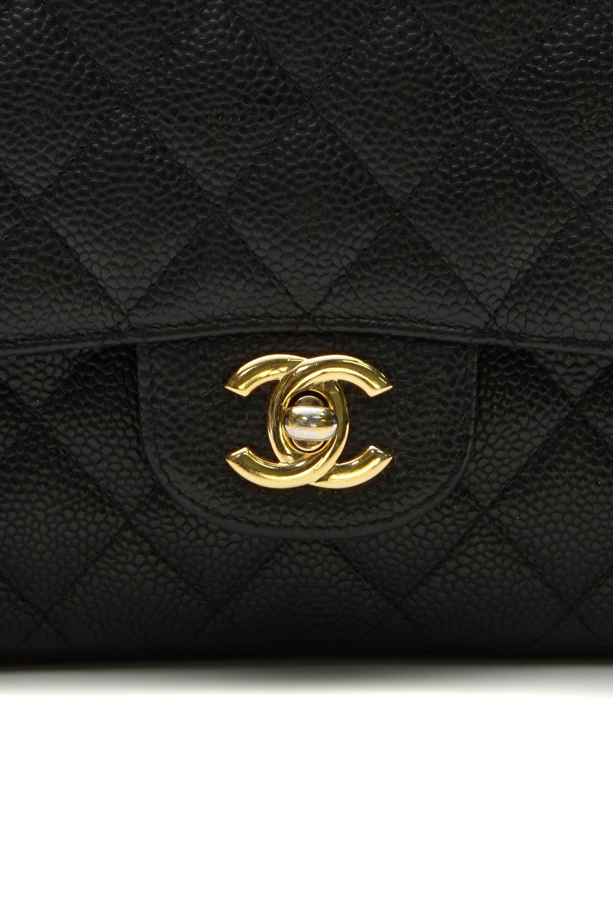 Classic Medium Double Flap Bag - Black Caviar