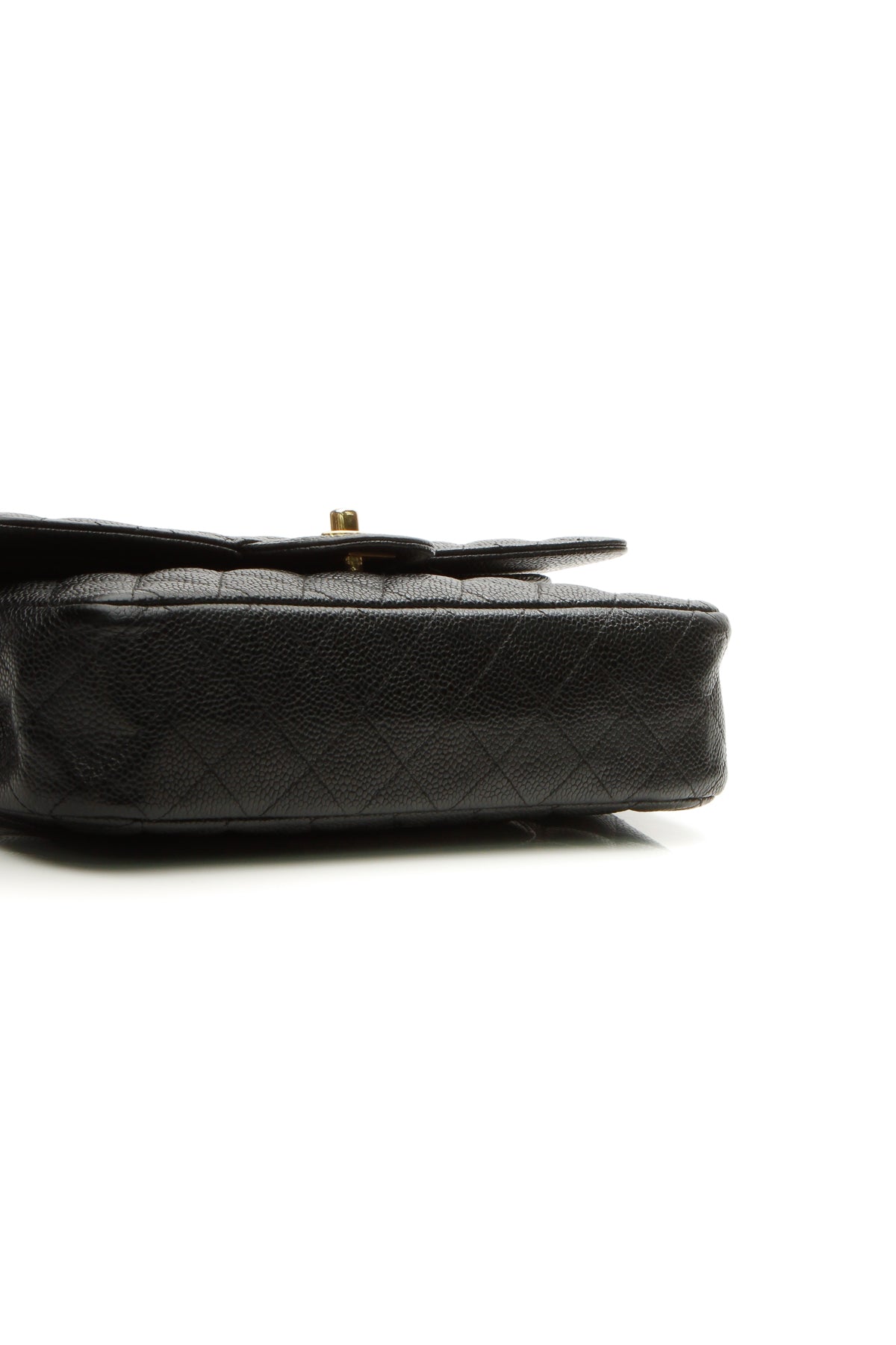 Classic Medium Double Flap Bag - Black Caviar