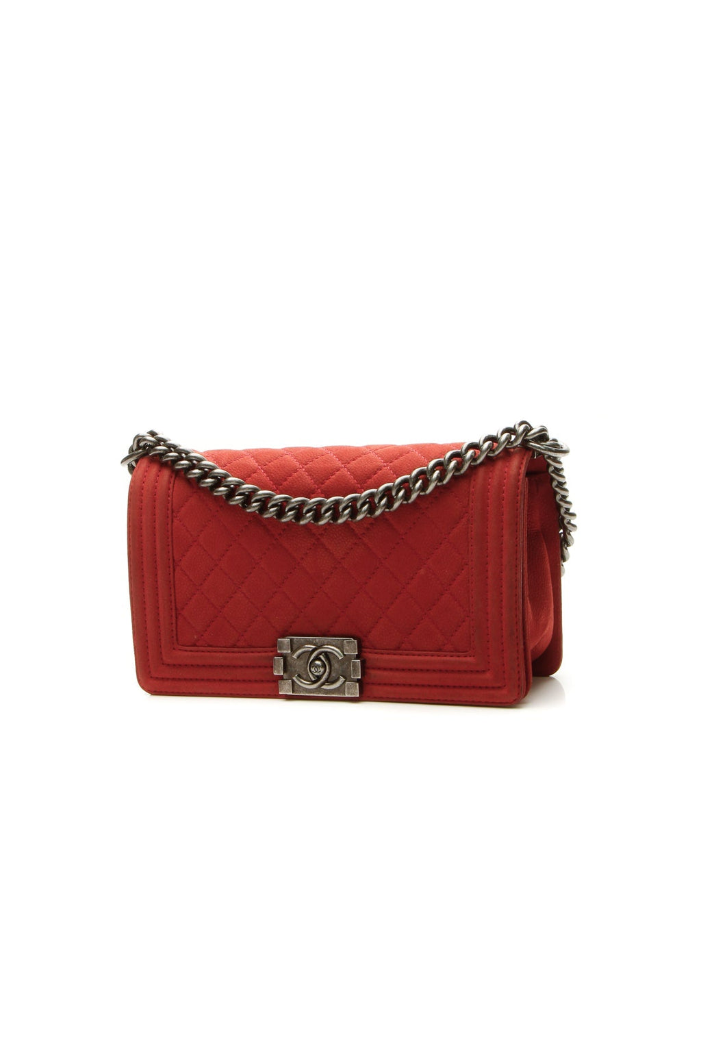 Old Medium Boy Bag - Rust Matte Caviar