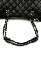 Quilted Tote Bag - Black
