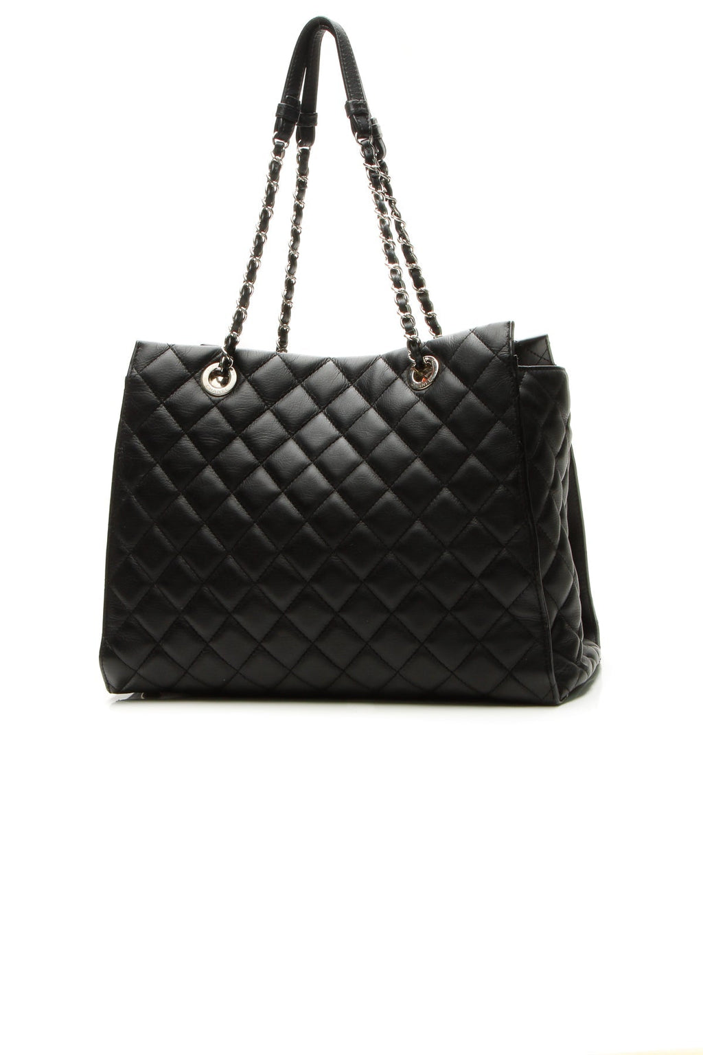 Quilted Tote Bag - Black