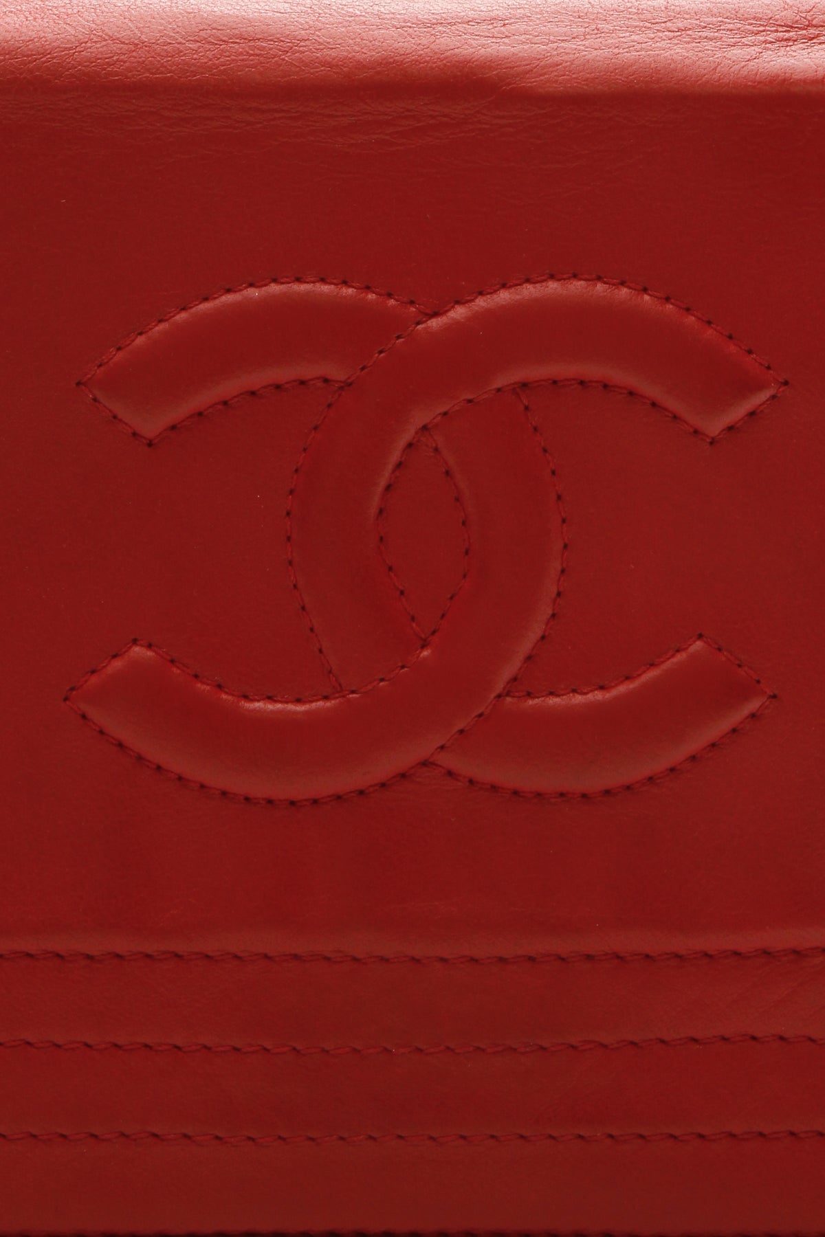 Vintage CC Chain Shoulder Bag - Red