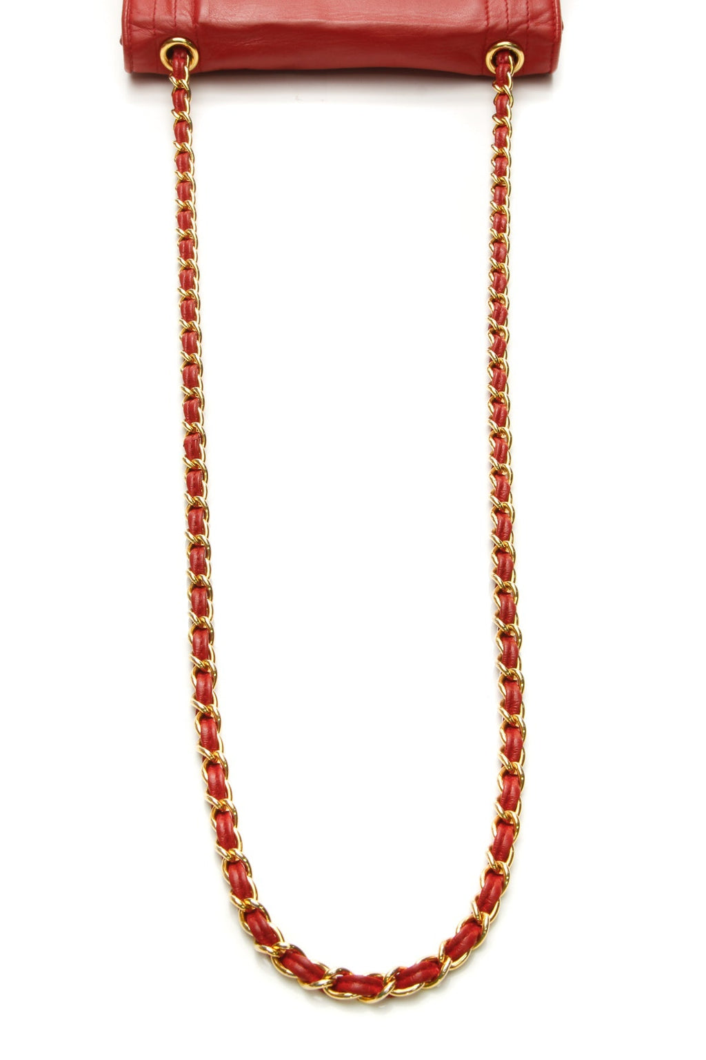Vintage CC Chain Shoulder Bag - Red