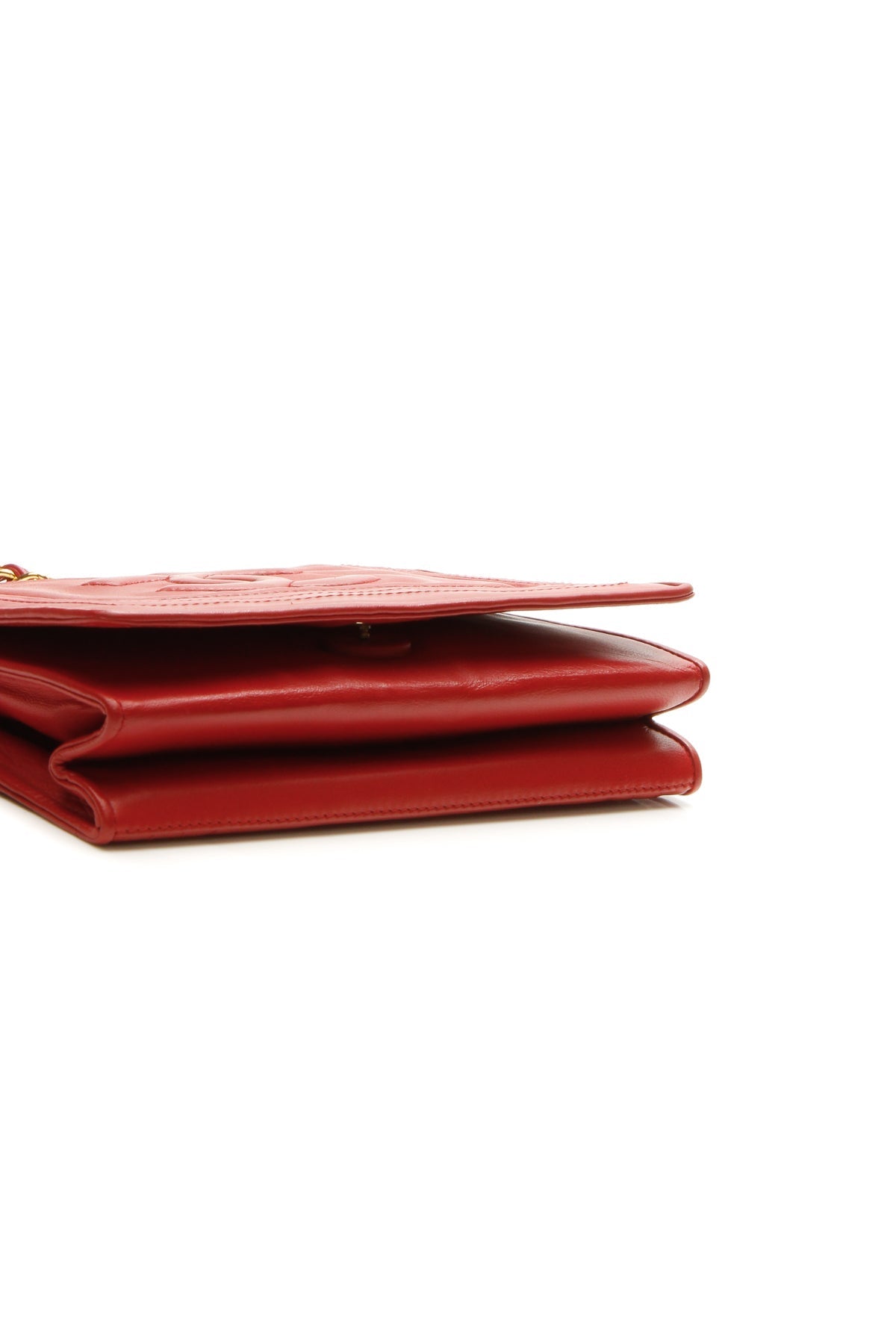 Vintage CC Chain Shoulder Bag - Red
