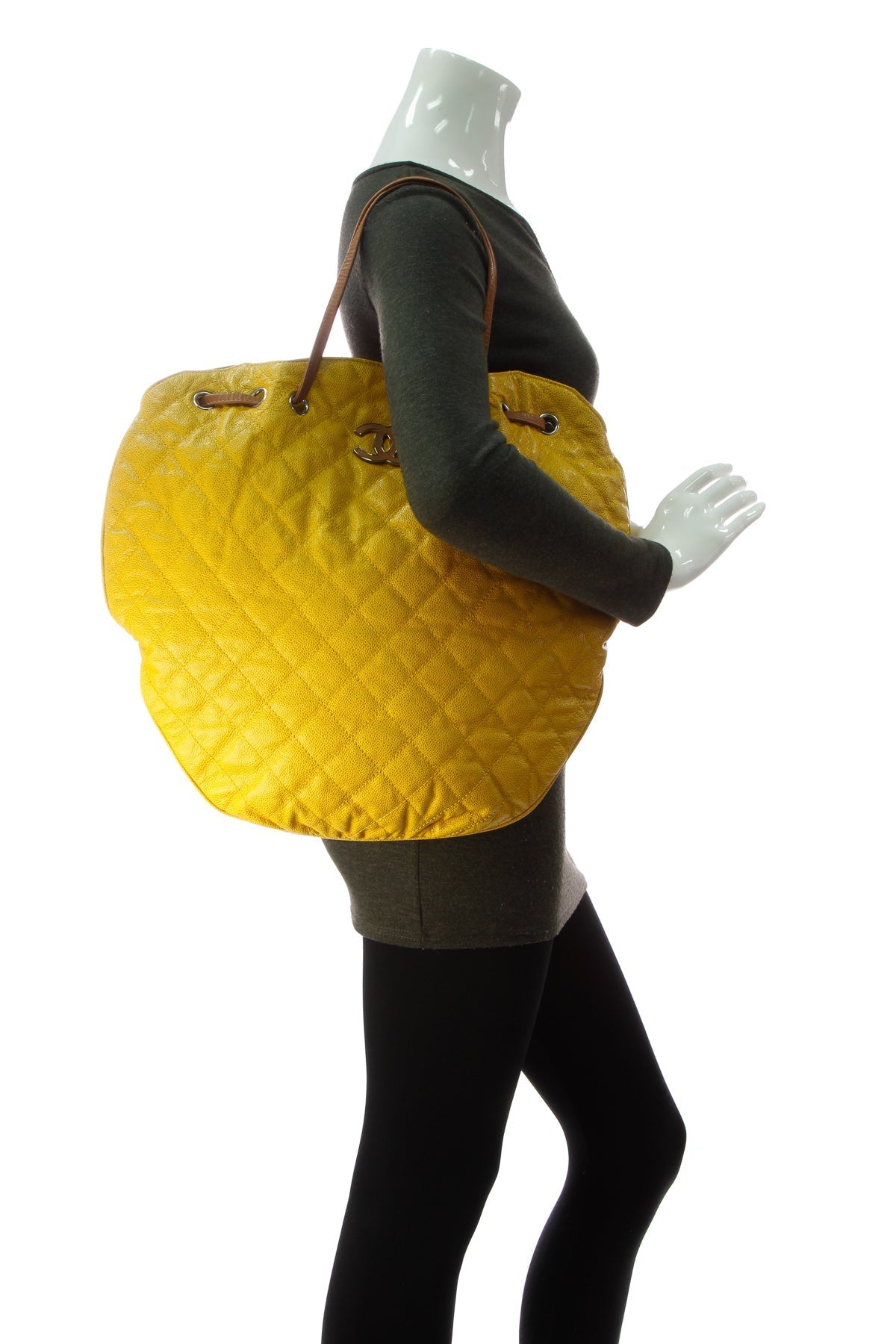 Cocomark Drawstring Tote Bag - Mustard