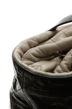 Quilted Tote Bag - Black/Gray