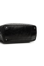 Quilted Tote Bag - Black/Gray