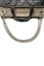 Quilted Tote Bag - Black/Gray