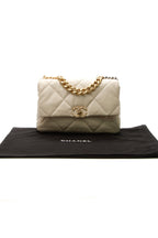 Quilted Chanel 19 Flap Bag - Beige