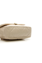 Quilted Chanel 19 Flap Bag - Beige