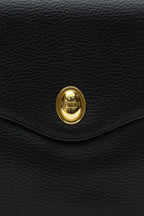 Vintage Flap Crossbody Bag - Black