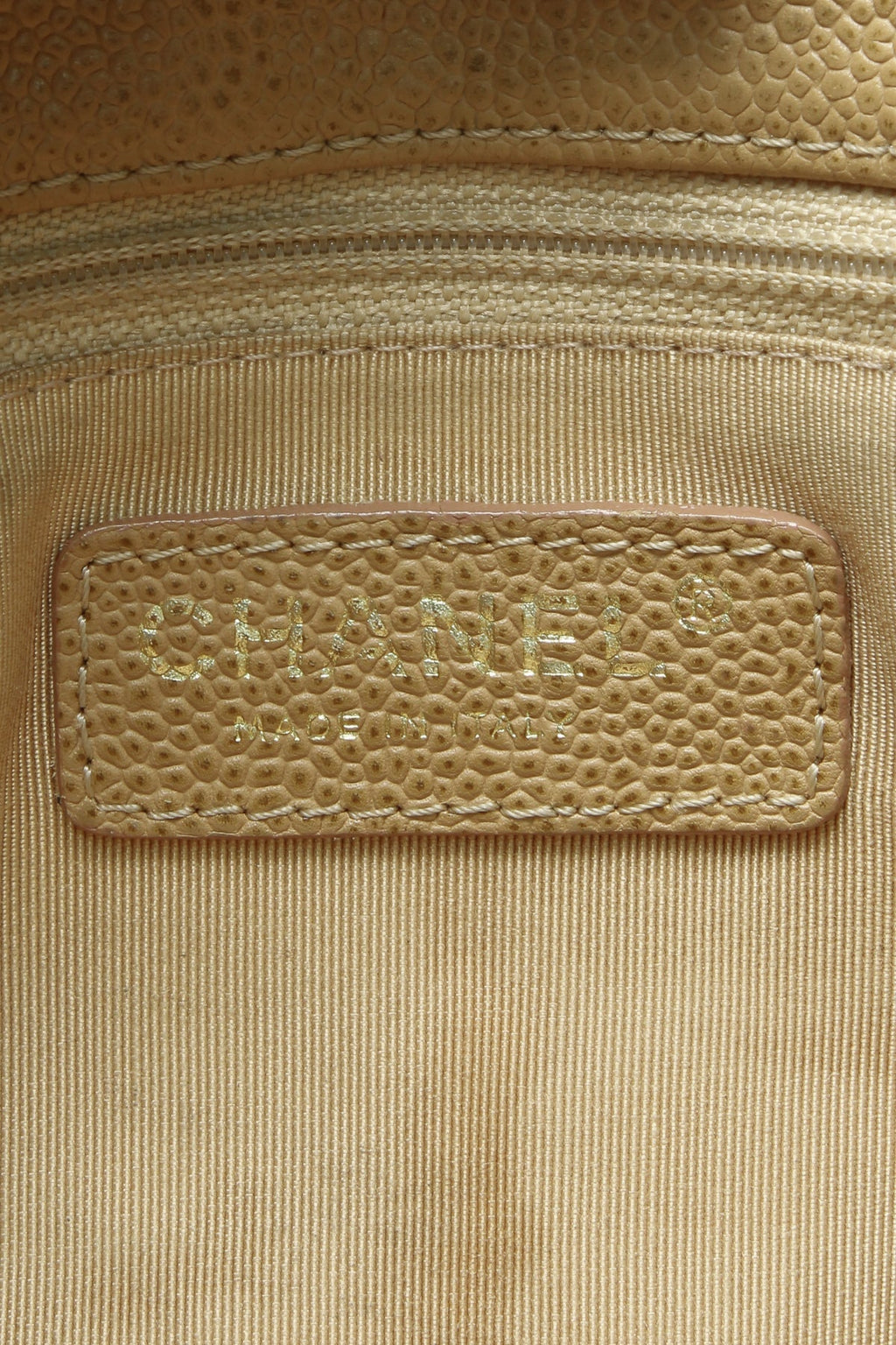 Timeless CC Flap Shoulder Bag - Beige Caviar