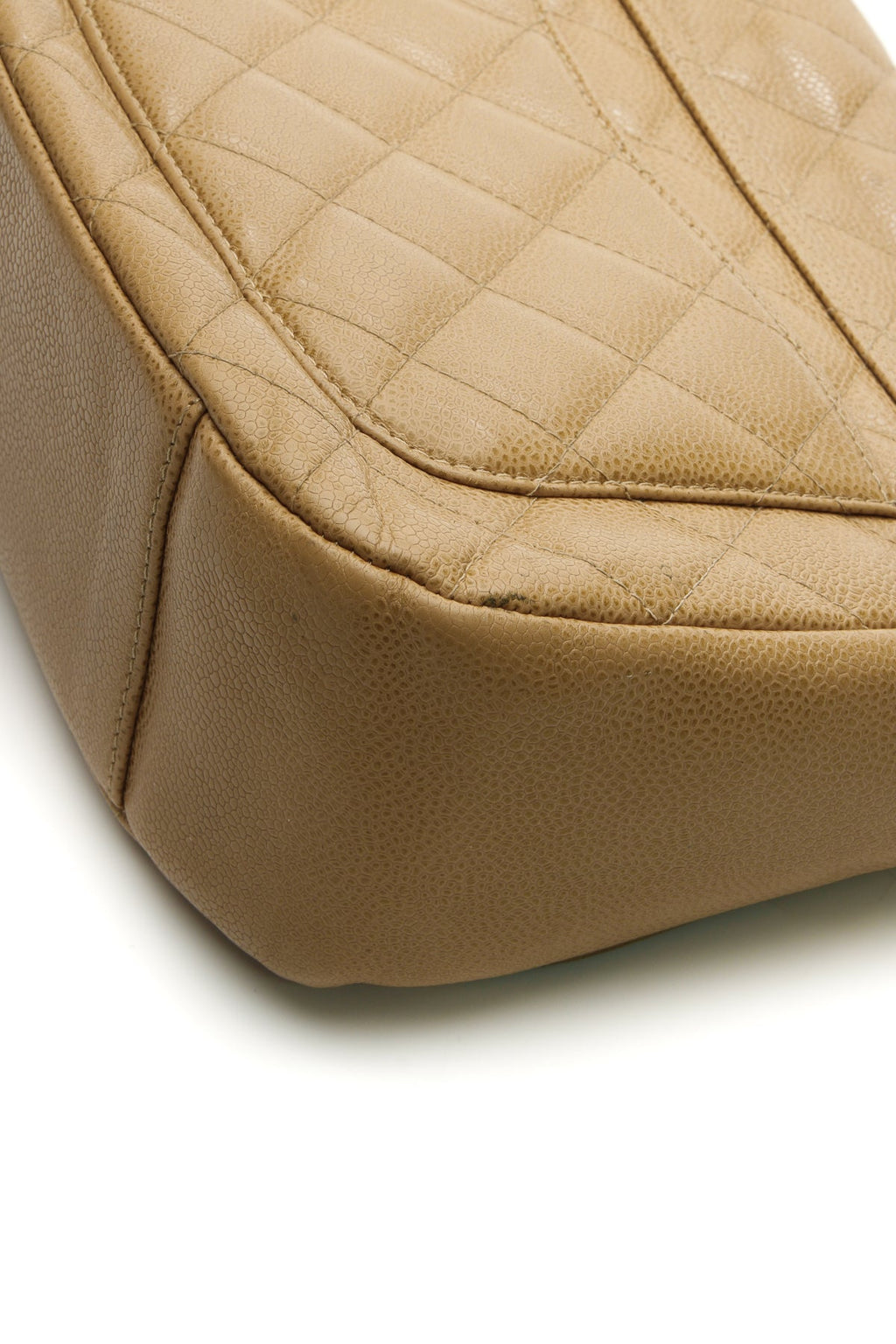 Timeless CC Flap Shoulder Bag - Beige Caviar