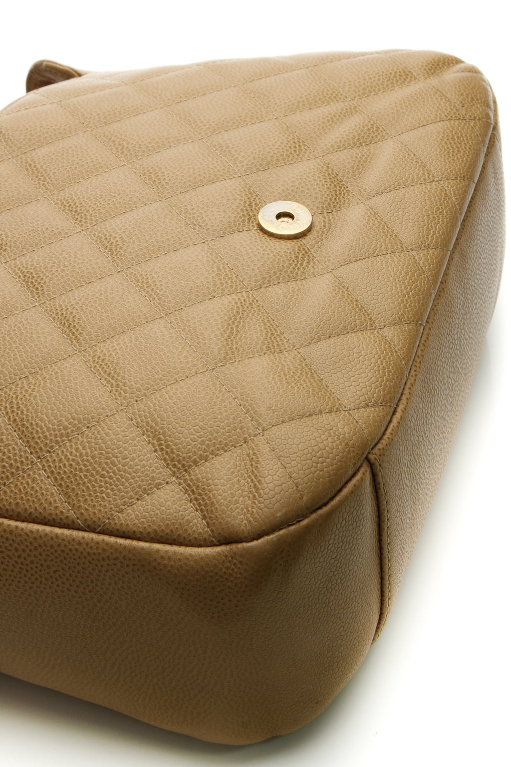 Timeless CC Flap Shoulder Bag - Beige Caviar