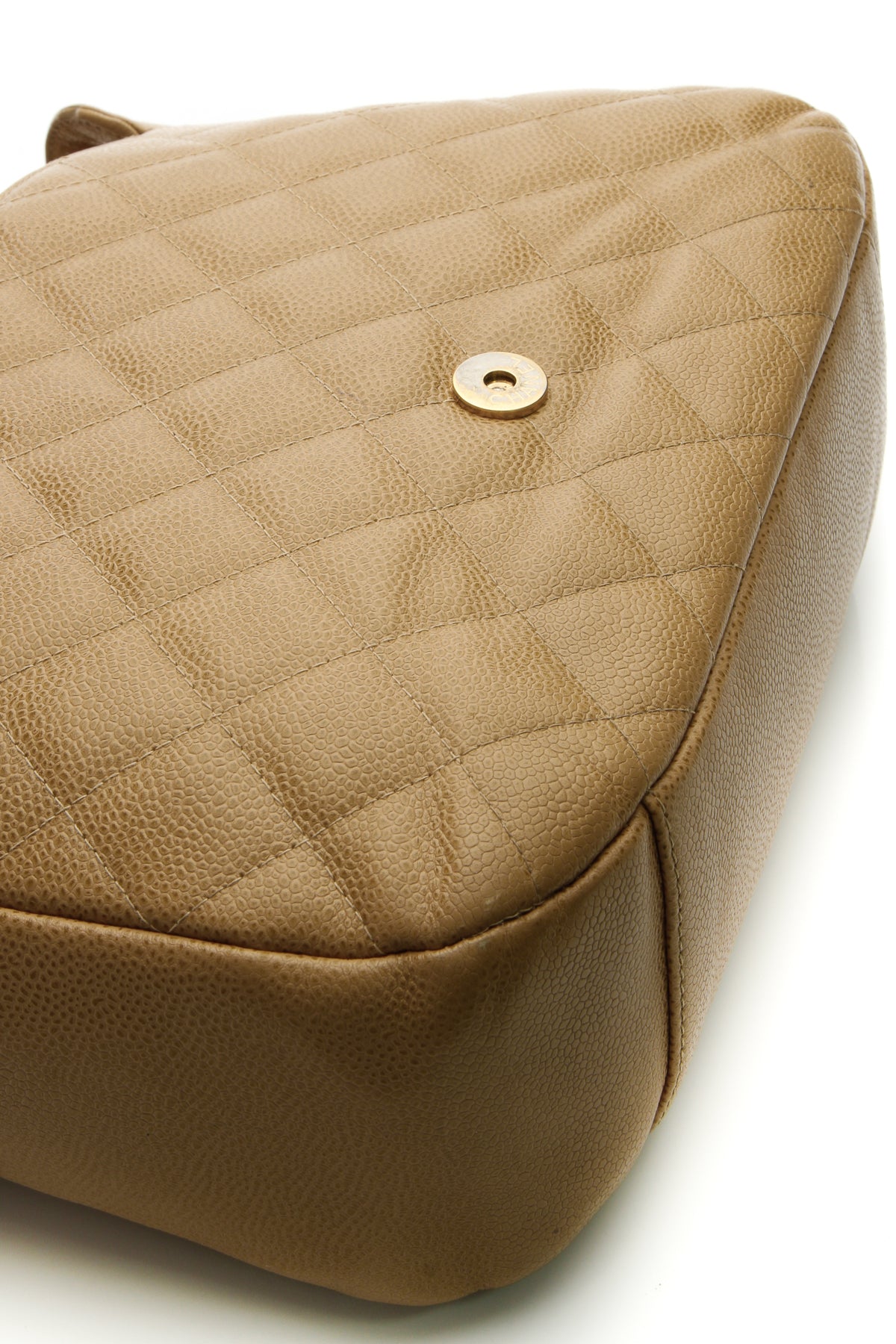 Timeless CC Flap Shoulder Bag - Beige Caviar