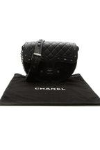 Paris-Dallas Saddle Messenger Bag - Black