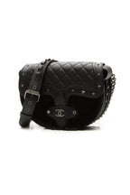 Paris-Dallas Saddle Messenger Bag - Black