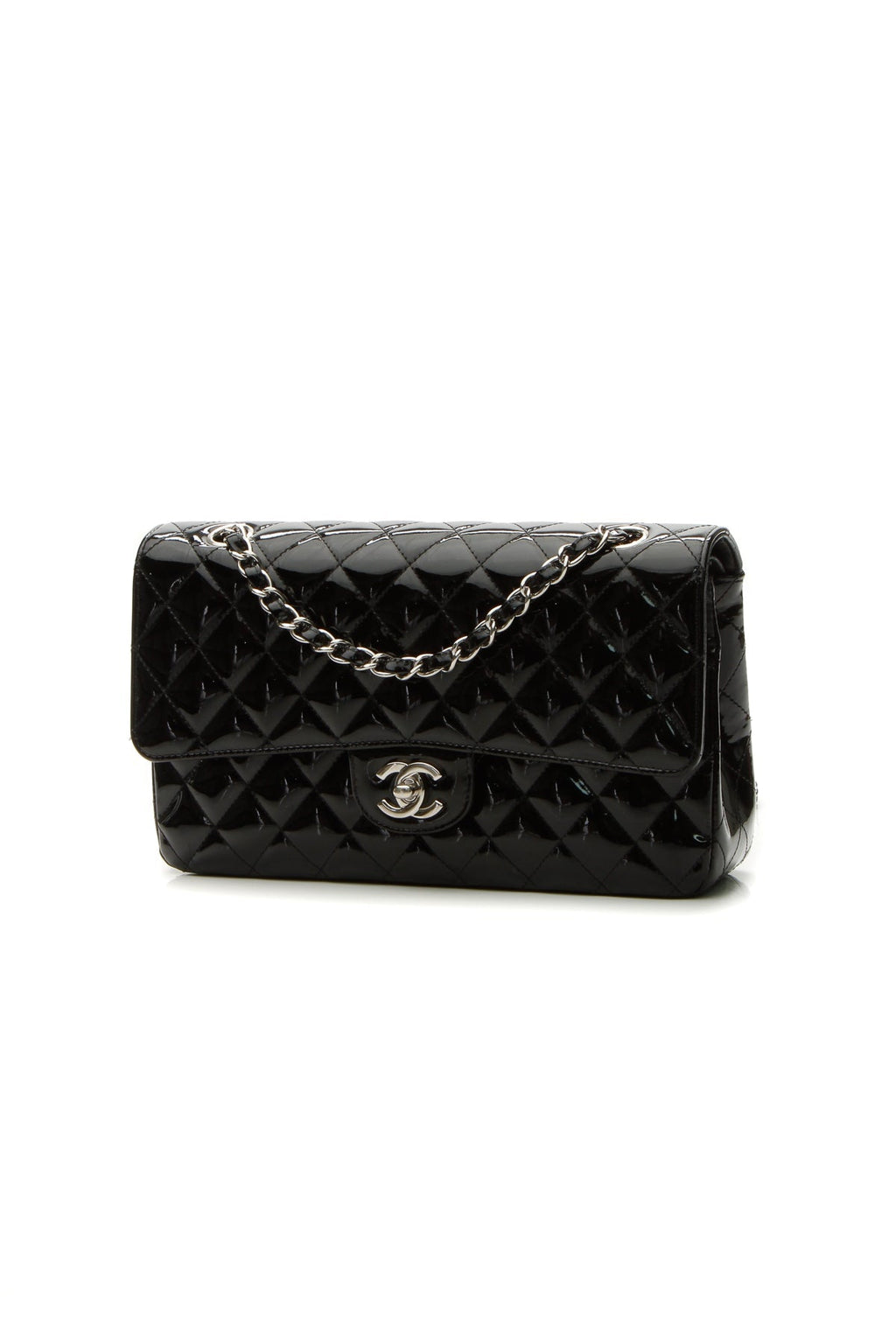 Classic Medium Double Flap Bag - Black