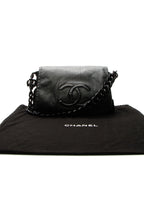Modern Chain Flap Bag - Black