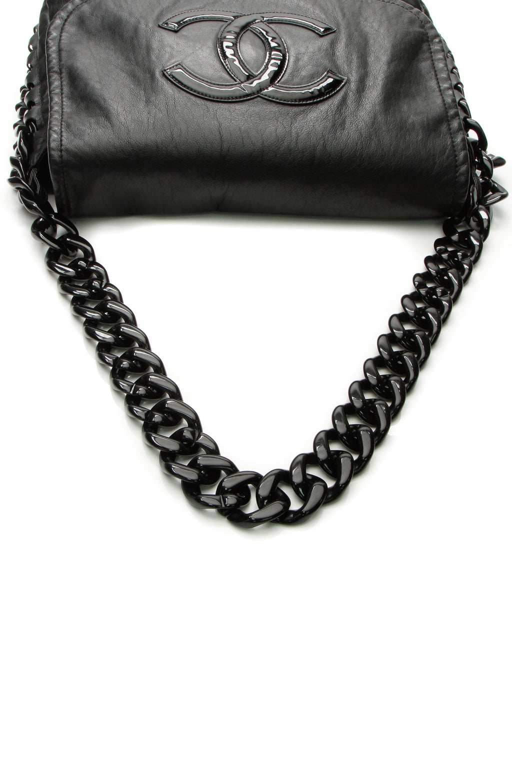 Modern Chain Flap Bag - Black