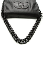 Modern Chain Flap Bag - Black