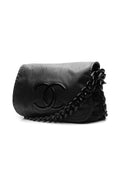 Modern Chain Flap Bag - Black