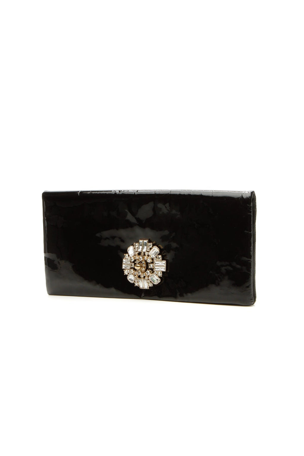 Crystal CC Clutch Bag - Black
