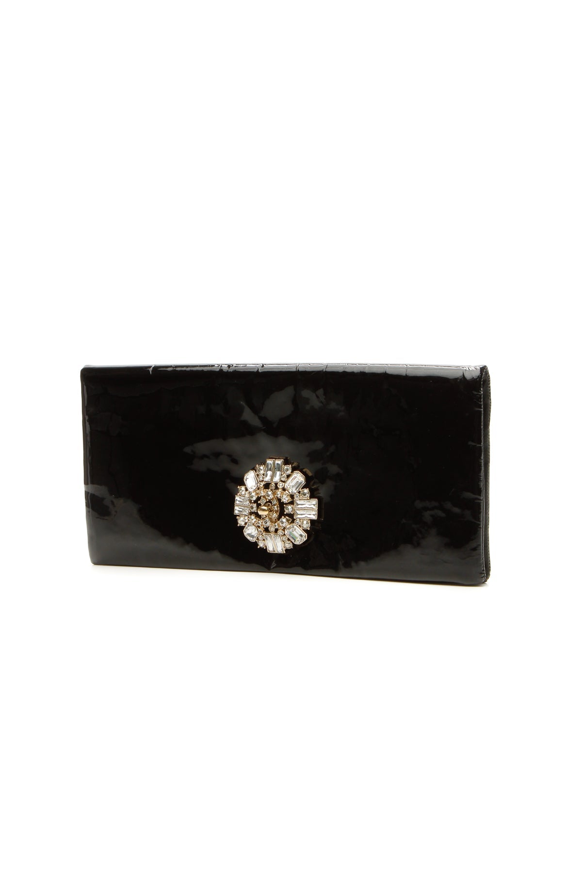 Crystal CC Clutch Bag - Black