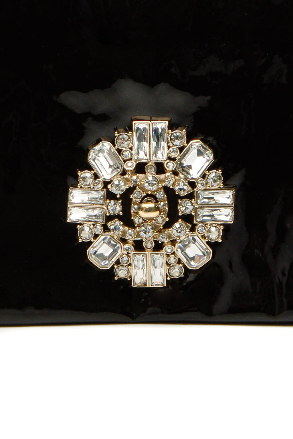 Crystal CC Clutch Bag - Black