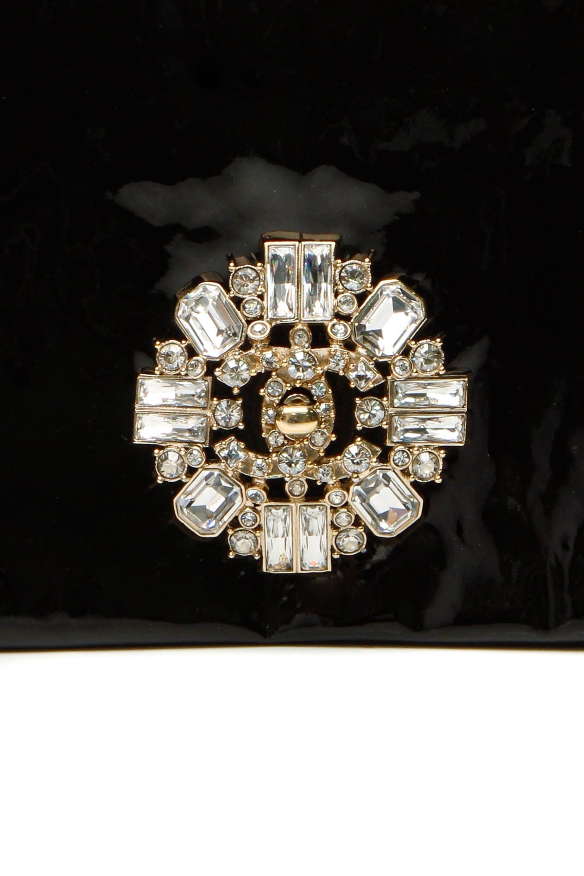 Crystal CC Clutch Bag - Black