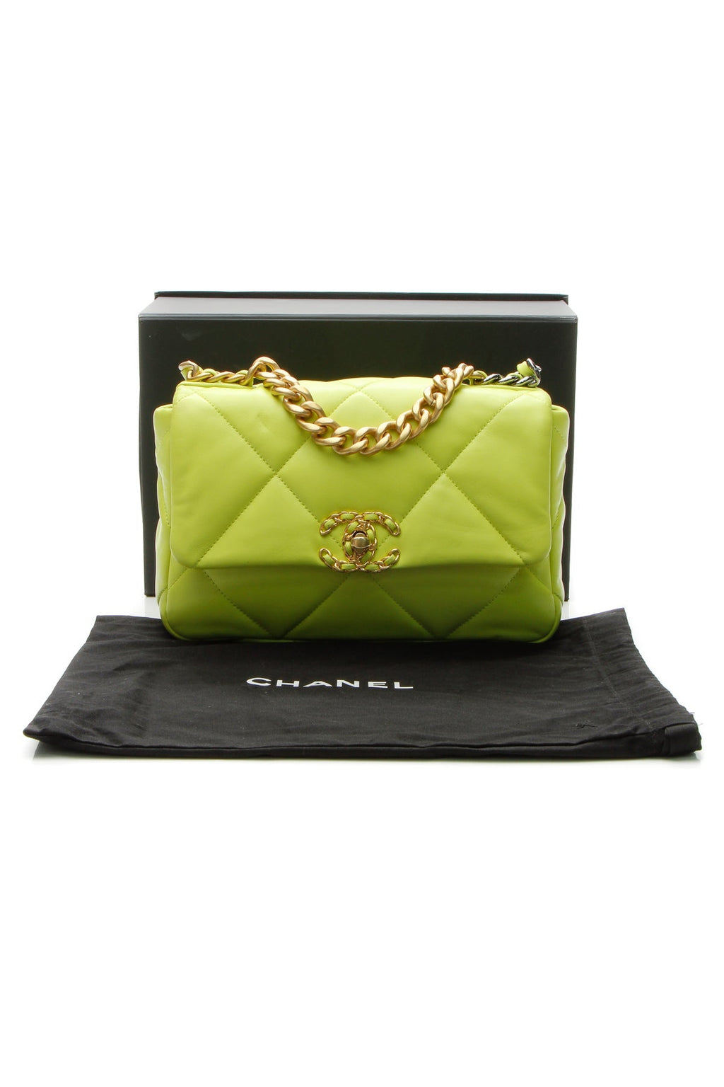 Chanel19 Small Flap Bag - Neon Yellow