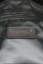 Perforated Accordion Large Flap Bag - Black