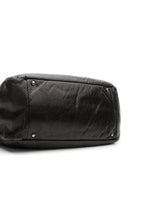 Perforated Accordion Large Flap Bag - Black
