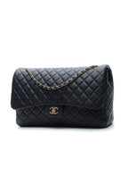 Quilted Airline XXL Single Flap Bag -  Navy