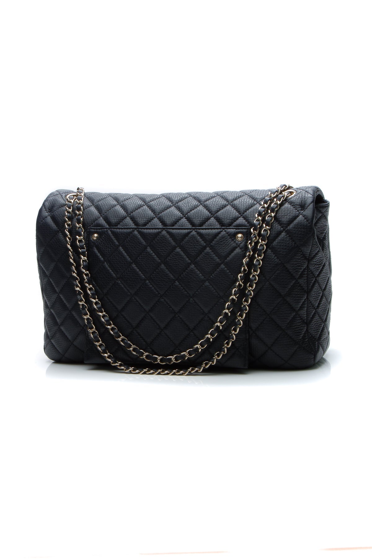 Quilted Airline XXL Single Flap Bag -  Navy