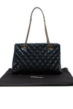 Quilted Small CC Eyelet Tote Bag - Blue