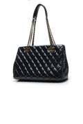 Quilted Small CC Eyelet Tote Bag - Blue
