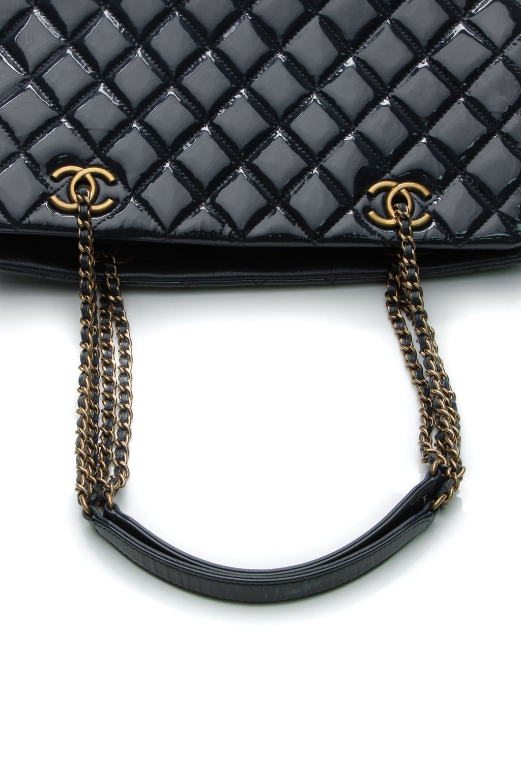 Quilted Small CC Eyelet Tote Bag - Blue