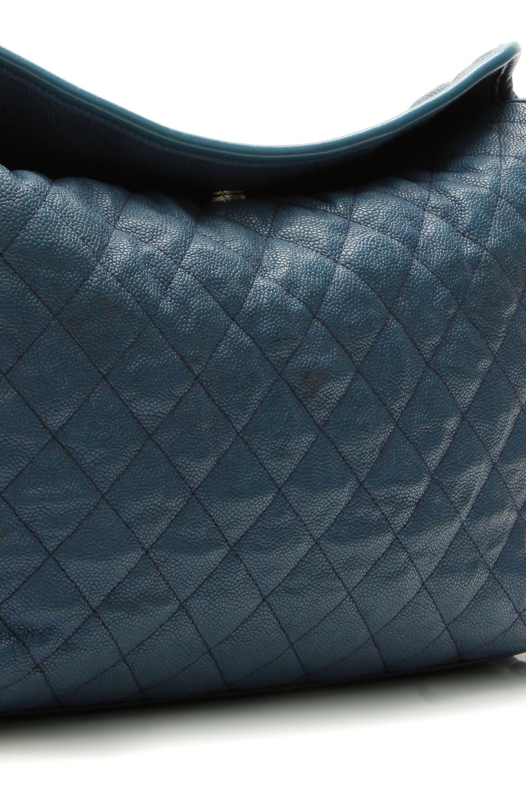 Quilted French Riviera Hobo Bag - Blue