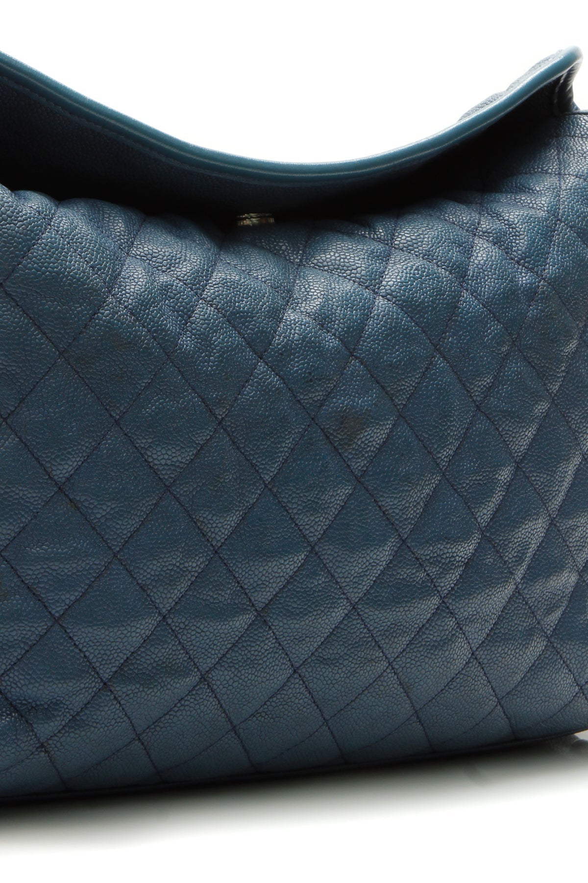 Quilted French Riviera Hobo Bag - Blue