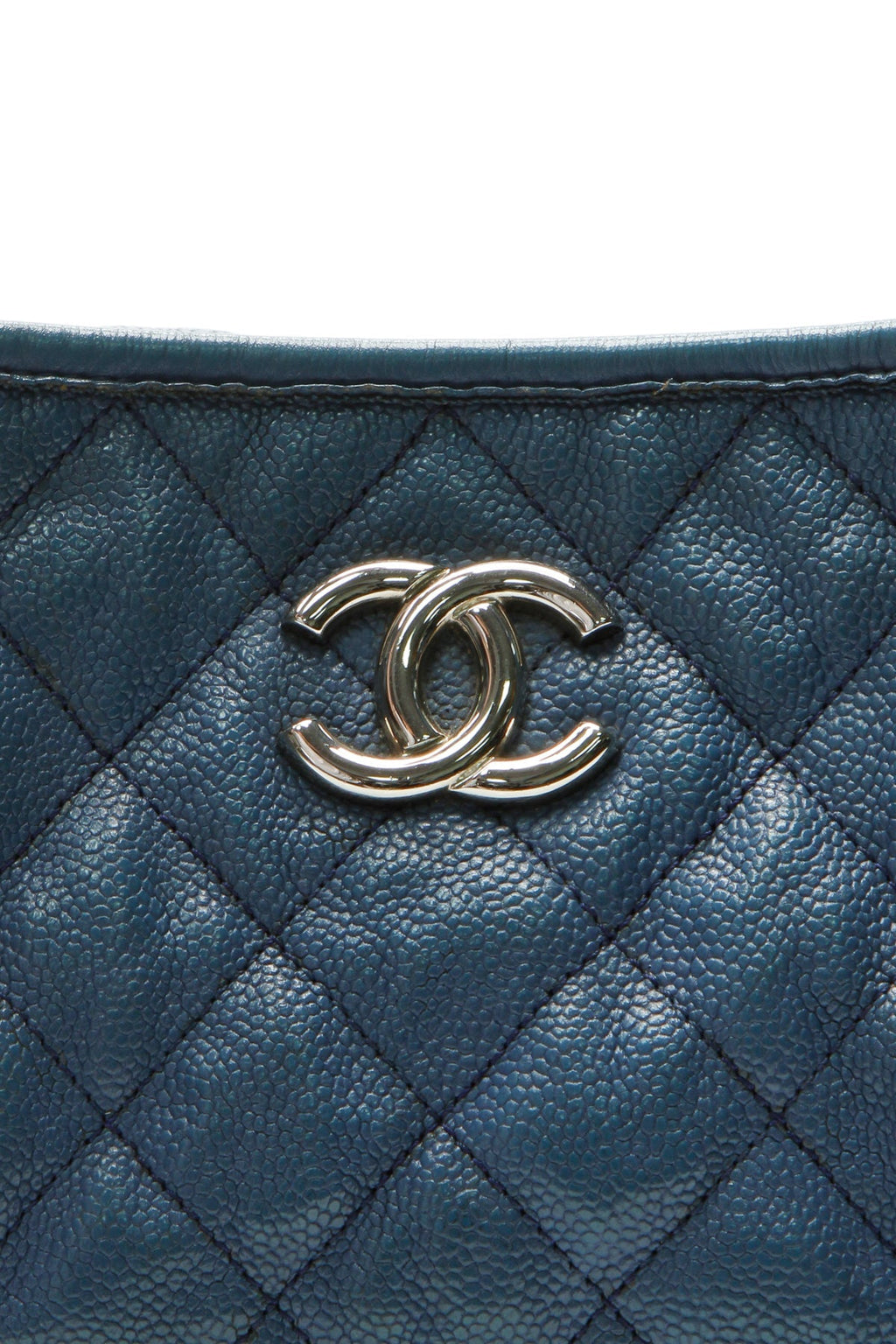 Quilted French Riviera Hobo Bag - Blue