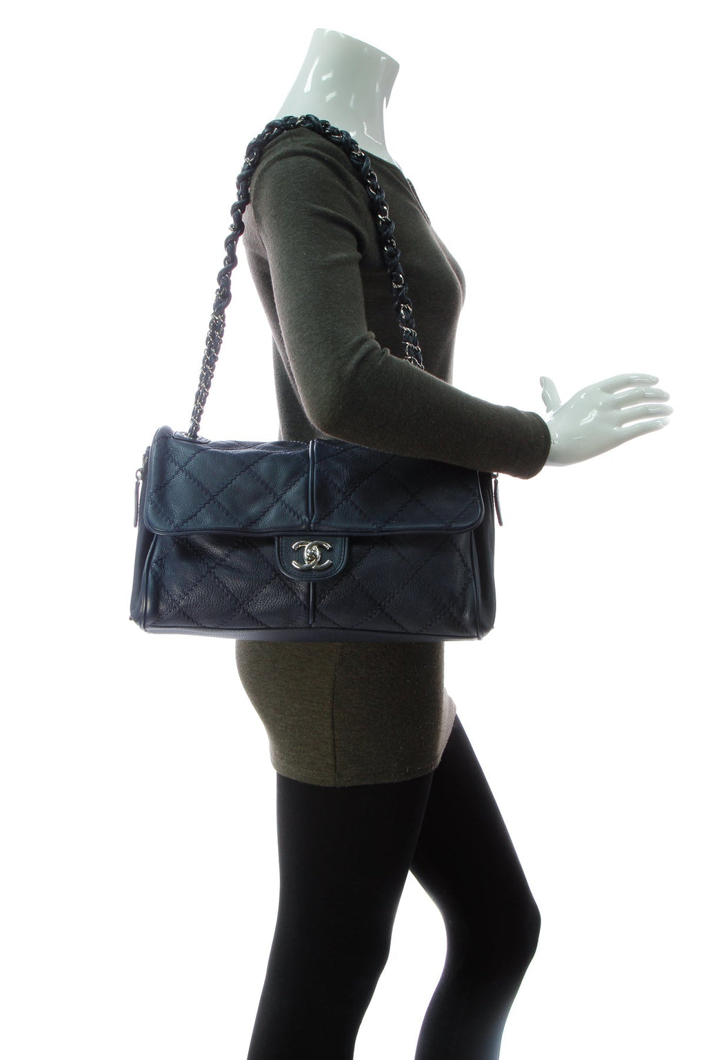 Ultimate Stitch Flap Bag - Navy