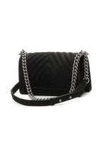 Chevron Old Medium Boy Bag - Black