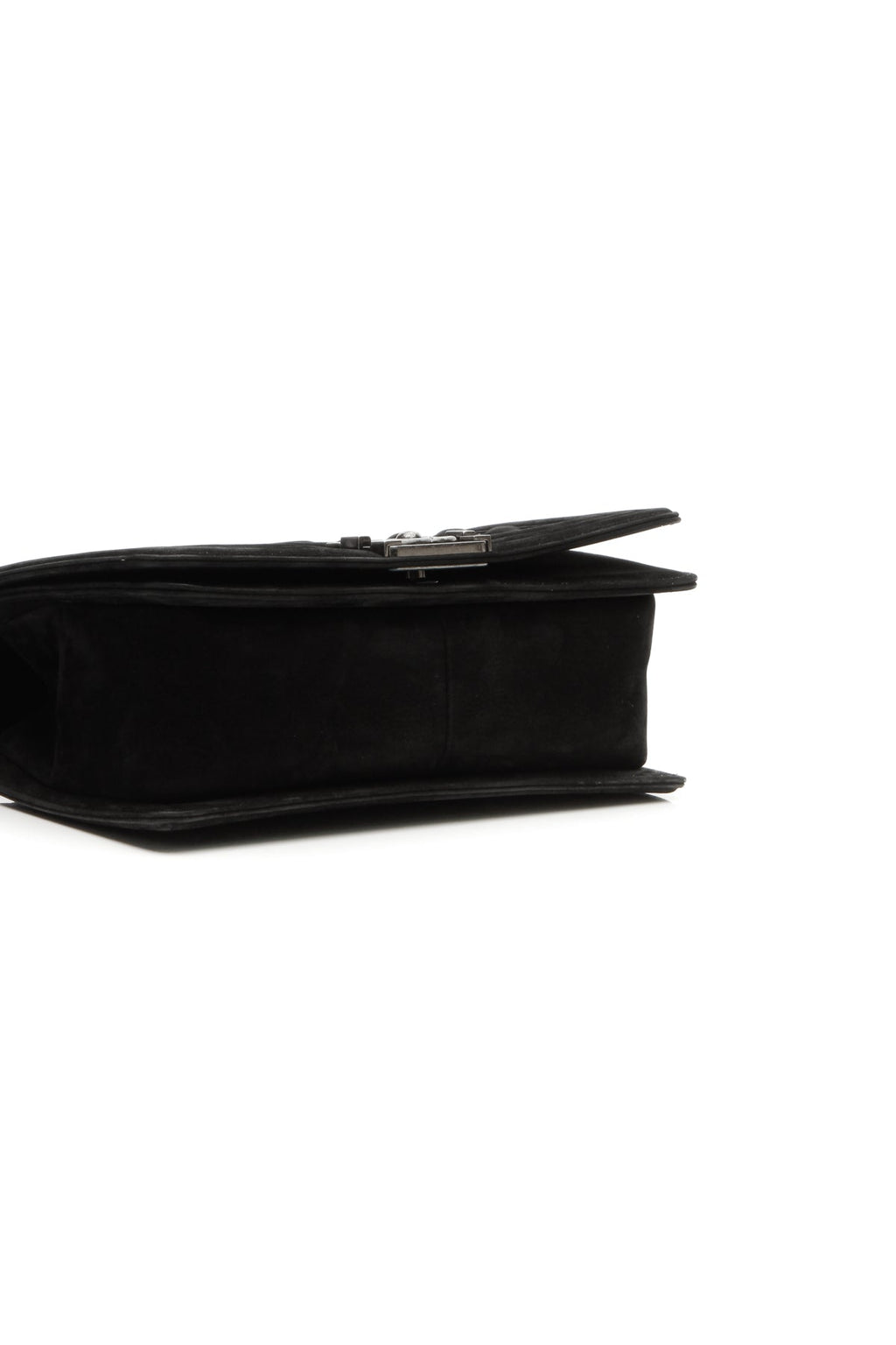 Chevron Old Medium Boy Bag - Black