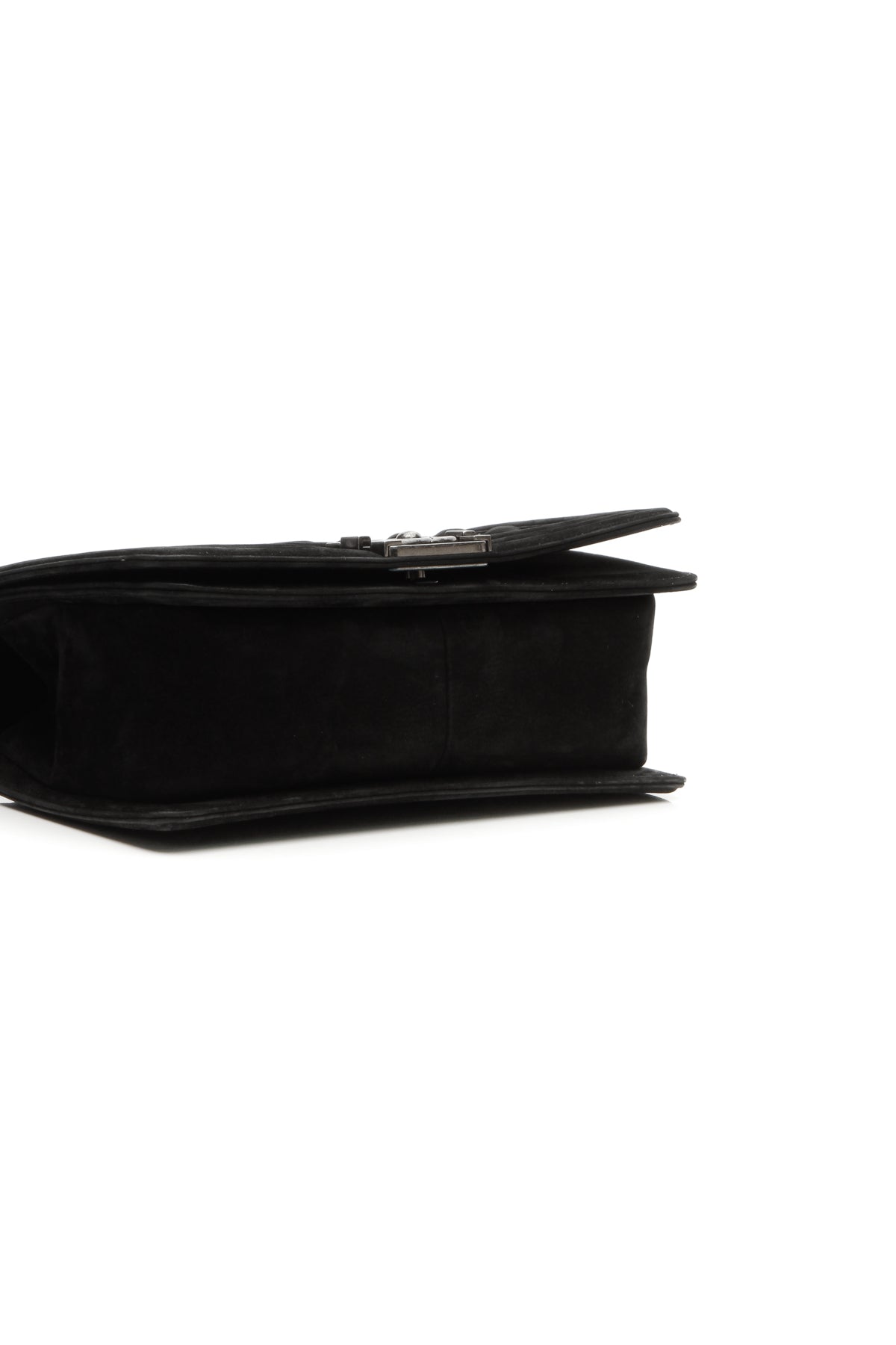 Chevron Old Medium Boy Bag - Black