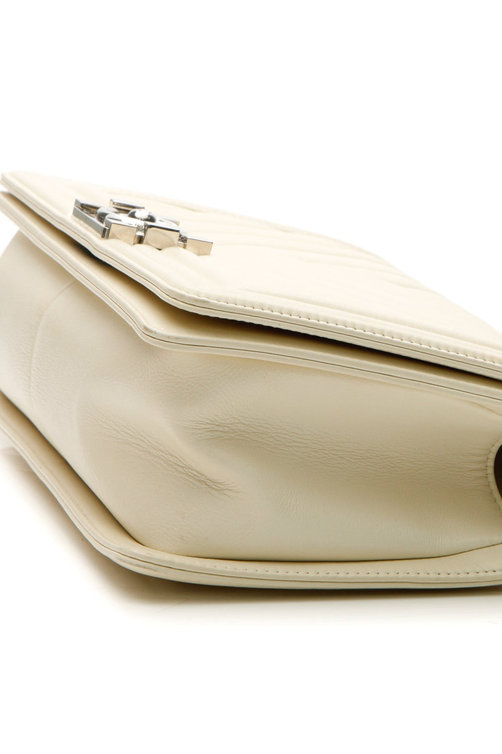 Chevron Old Medium Boy Bag - Ivory