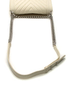 Chevron Old Medium Boy Bag - Ivory